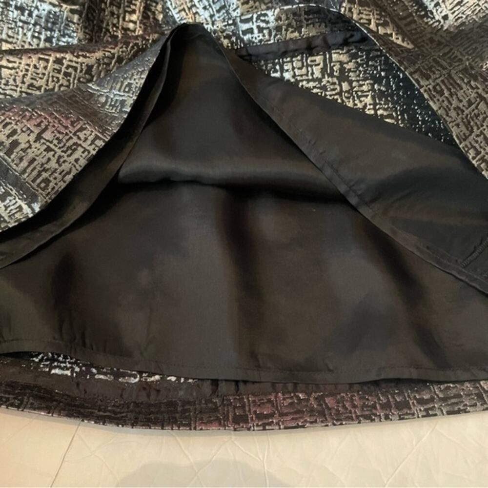 Max & Cleo Black Metallic Silver WhimsiGoth Dress NWOT Size 2 - Picture 8 of 13